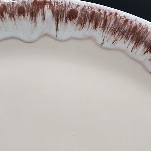 Vernon Kilns California Shadows Oval Serving Platter Pink brown 13.5" x10" - Picture 2 of 7